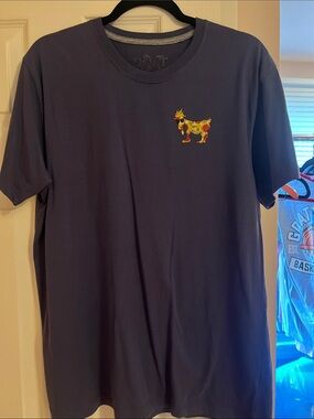 GOAT USA Navy Crew Neck Graphic Tee